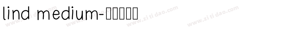 lind medium字体转换
